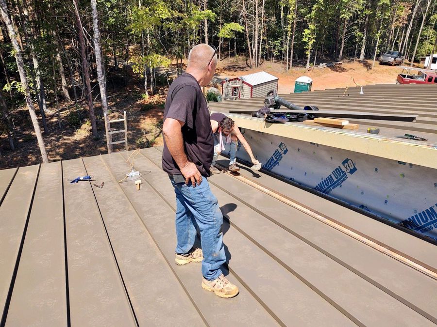 Completed roofing project